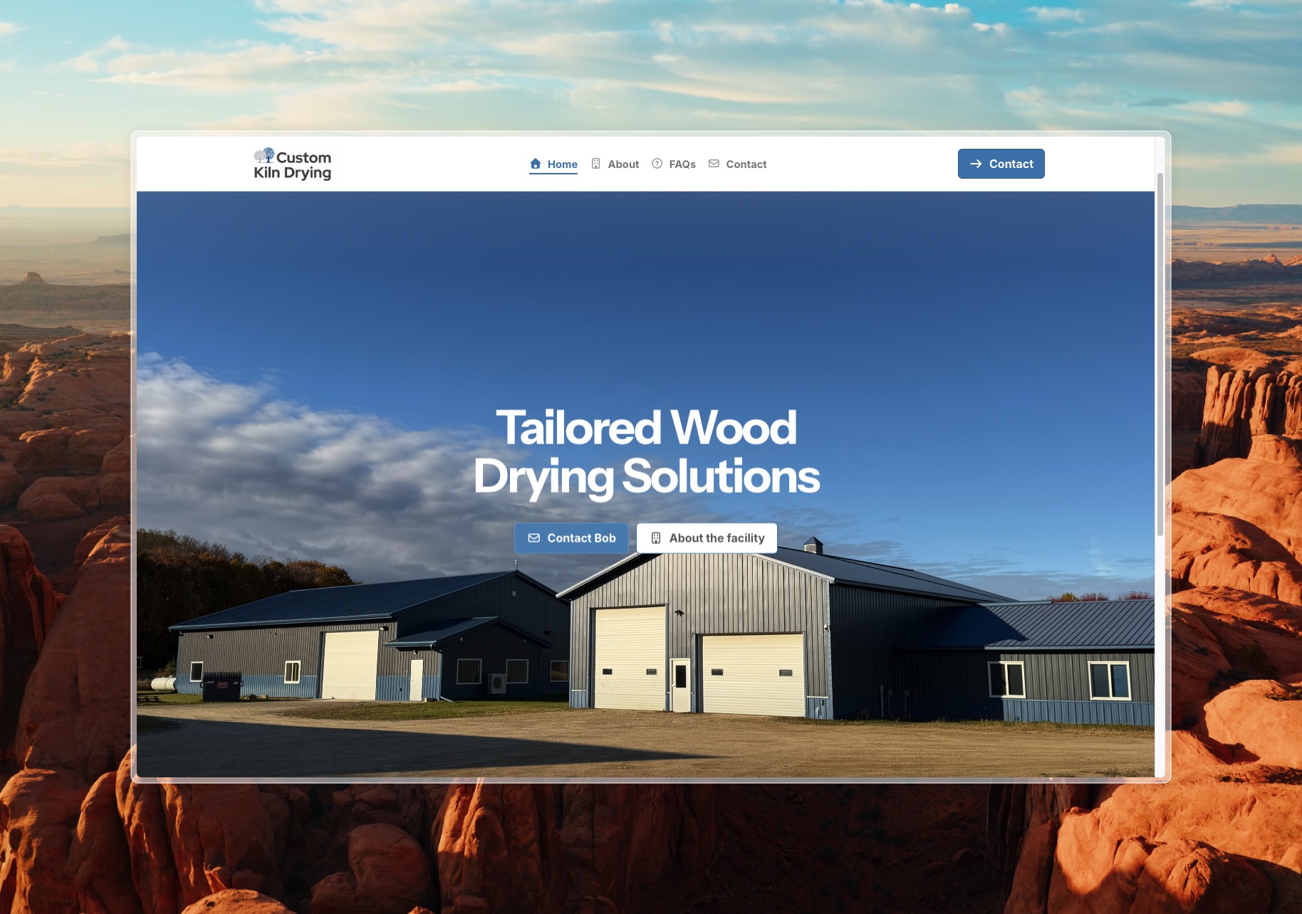 Custom Kiln Drying website project