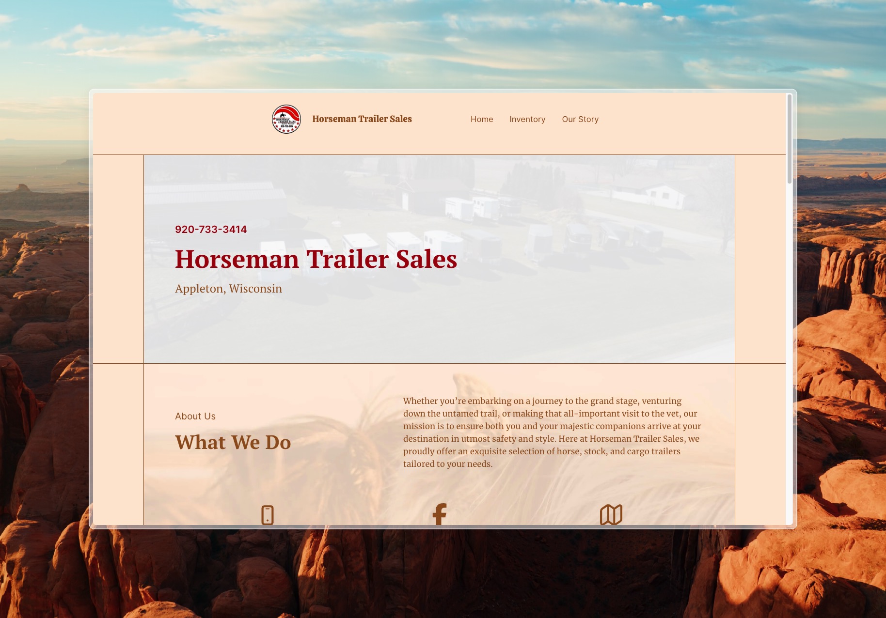 Horseman Trailer Sales website project